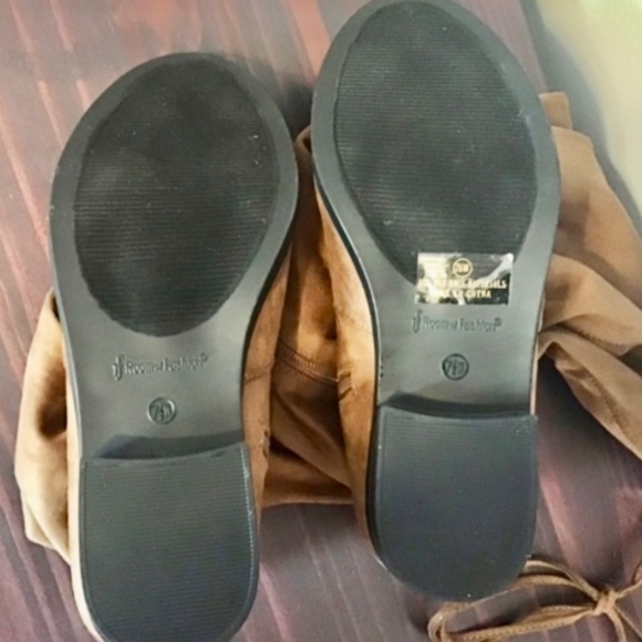 NWT~Women’s Room of Fashion Stretchy Over the Knee Sock Boots~Brown~Size 71/2W - Picture 9 of 10